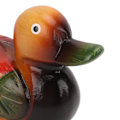 Miniatyrbillede 5 af 8: Håndmalede Træmandarinand Statuer Farveholdbare Sikre Farver Havefugl Statue Til Hjem Have Dekoration Gaver