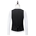 Miniatyrbild 4 av 5: Herr 3-delars kostym i rutig slim fit, dubbelknäppt kostymset Dark Grey XL