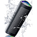 Miniatyrbillede 1 af 7: Bluetooth-højttaler med HD-lyd, IPX5 vandtæt, op til 24 timers spilletid, til hjemmet/fest/udendørs/strand, elektroniske gadgets, fødselsdagsgave (sort)