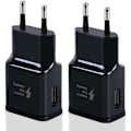 Miniatyrbillede 1 af 5: 2-pak USB Hurtig Opladningsadapter til Samsung S22 S21 S20 S10 S10e S6 S7 S8 S9 / Edge/Plus/Active, A71 A53 5G/Note 5 8, Note 9, Note10 20 og andre Sma