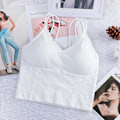 Miniatyrbillede 4 af 5: Crop Top Yoga BH CRIS Krydsstropper Ryg Fjernelse Polstring