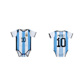 Miniatyrbild 2 av 5: 23-24 Baby nr 10 Miami Messi nr 7 Real Madrid tröja BB Jumpsuit Onesie Storlek 9 (6-12 månader) Size 9 (6-12 months) Argentina NO.10 MESSI