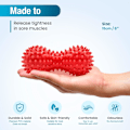Miniatyrbild 3 av 5: Hård spikad uppsättning - Perfekt för plantar fasciit, triggerpunkter, djupvävnad, myofascial frisättning - Designad för att lindra stress Set of 2 (Red)