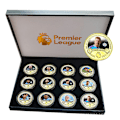 Miniatyrbillede 5 af 5: Premier League fodboldstjerner og klubber minde mønter, samleobjekter, gaver til fodboldfans Mbappe, Messi, Harland med ramme with frame Kane