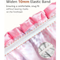 Miniatyrbillede 4 af 5: Hætte til kvinder Pink Flower Cap Badehætter til damer Dobbelt lag Vandtæt Genanvendelig hætte til krøllet tykt hår Medium Romantiske kronblade Romantic Petals Medium (Pack of 1)