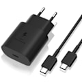 Miniatyrbilde 1 av 4: CQBB 25W USB-C Hurtiglader + 1M USB-C til USB-C Kabel Svart for Samsung Galaxy S10 S10+ S10e S9 S9+