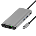 Pikkukuva 1 / 4: Usb-C Type-C 8-in-1 Usb 3.0 Hdmi 4K Vga Rj45 Sovitin Hub Sd Ca