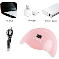 Miniatyrbild 2 av 5: Gel nagellampa Timing LED-tork Curing Light USB UV-lack med LCD-digital display 54W 1PC
