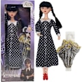 Miniatyrbild 1 av 4: Mjuk Wednesday Adams-docka för bar Long Sleeve Polka Dot