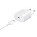 Miniatyrbild 3 av 4: 25W Vit Typ-C Laddare Pack + Typ-C Kabel för Samsung Galaxy A25 A15 A05 A05s A35 A55