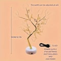 Pikkukuva 4 / 8: Kultainen lehtipuuvalo, kosketuskytkin, kaksois-USB/AAA-paristokotelo, LED kaunis ja maaginen bonsai-puuvalo