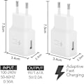 Pikkukuva 4 / 5: Dww - 2 kpl pikalaturi USB-adaptereita Samsung S22/S21/S20/S10/S10E/S6/S7/S8/S9/Edge/Plus/Active/A72/A53 5G, Note 5 8, Note 9, Note10/20 -malleille