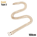 Miniatyrbillede 1 af 10: Taskekæde skuldertaske remme GULD 100 CMTYPE 2 TYPE 2 - lager Guld Gold 100 cmType 2-Type 2