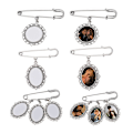 Miniatyrbillede 2 af 8: Foto Charm DIY Pin Bryllup Charm Oval aluminium plade Ph A2