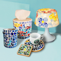 Miniatyrbillede 5 af 9: DIY Mosaik Fragment Uregelmæssig Formet Håndlavet Sten Jade - Perfe Multi-colour mix