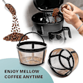 Miniatyrbillede 5 af 5: Genanvendelig kaffefilter, 4-kop kurv kaffefilter udskiftning permanent kaffefilter kaffefilter udskiftning