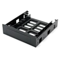 Miniatyrbilde 5 av 5: 5,25 tommers CD-ROM-bukta til 3,5 tommers 2,5 tommers SATA HDD mobil stativmontering kabinett svart for PC