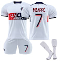 Miniatyrbillede 1 af 2: 23-24 Paris Saint-Germain Børneudebanetrøje Nr. 7 Mbappe 16