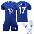 Pikkukuva 1 / 10: 22-23 Chelsea kotipaita No. 9 Aubameyang 7 Kante 10 Pulisic jalkapalloasu setti 19 Mount paita No. 17 with socks #XL