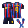 Pikkukuva 4 / 11: 22-23 Barcelona pelipaita nro 10 Messi nro 21 De Jong lyhythihainen aikuisten lasten urheilujalkapalloasu joukkueasu Barcelona home yellow number 21 28