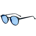 Pikkukuva 1 / 7: 2024 Tyylikkäät pyöreät retro klassiset monityyliset UV 400 polarisoidut tukkuhinnat Aurinkolasit miehille ja naisille mukautettu logo C2 BLACK/BLUE Polarized HD Shades