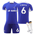 Pikkukuva 1 / 2: 23-24 Uusi Chelsea kotipaita aikuisille ja lapsille sarja NO.6 T.SILVA NO.6 T.SILVA S