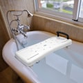 Miniatyrbillede 1 af 4: YRHOME Badekar sæde badebræt 70 cm Sæde til badebræt Max 150kg sort