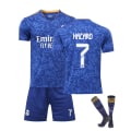 Miniatyrbilde 4 av 11: Real Madrid Hjemmedrakt 21-22 Nr. 7 Ronaldo Madrid Bortedrakt Mbappe Nr. 7 Fotballdrakt Lagdrakt Treningsdrakt Nr. 9 21-22 Benzema No.9 (away) 22 yards