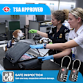 Pikkukuva 2 / 6: TSA-lukit matkatavaralle, [Uusi versio] [2 kpl] 3-asentoinen turvalukko