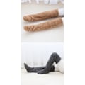 Miniatyrbild 2 av 2: Teddy Legs Strumpor, Mysiga Strumpor, Över Knä Hög Fuzzy Plush Tofflor Strumpor, Varma Över Knä Skor, Fuzzy Ben, Lång Fuzzy Strumpa navy grey
