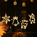 Miniatyrbillede 3 af 10: Julelys LED Jule-Sugkopper Lys Elg Klokke Værelse Fest Julefestival Dekoreret color