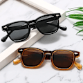 Pikkukuva 2 / 7: Uusi tulokas Unisex Retro Square aurinkolasit Brändilogo Mukautetut aurinkolasit 2024 Vintage riisi niitti pyöreä kehys aurinkolasit face black -Black
