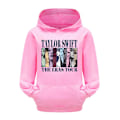 Pikkukuva 1 / 5: 3-16 vuotta Lapset Pop Taylor Swift The Eras Tour Painettu Huppari Tytöt Pojat Huppari Pusero Topit Vaaleanpunainen