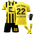 Miniatyrbilde 2 av 11: Fotballdrakt Dortmund hjem 22-23 nr. 9 Haaland 11 Reus 22 Bellingham sett med sokker No. 11 w/ Socks & Gear #26