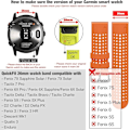 Miniatyrbillede 3 af 5: Quickfit 26mm Silikone Blødt Sports Vandtæt Åndbar Rem til Garmin Fenix 5X Plus, Fenix 6X Pro/Sapphire, Enduro, Tactix Bravo Orange-black