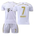 Miniatyrbilde 1 av 11: Bayern München Bortetrøye Hvit 22-23 Nr. 17 Mane 6 Kimmich 4 De Ligt 25 Muller 10 Sane Fotballtrøye 2223 Bayern away number 7 XL
