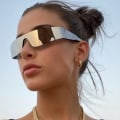 Miniatyrbilde 2 av 7: 2024 Future Solbriller Trendy En-delt Linse Solbriller Punk Gafas De Sol Fashi C2 Wrap Around Sunglasses