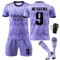 Miniatyrbild 4 av 11: 22-23 Real Madrid borta lila nr 9 Benzema 14:e gången minnesutgåva 20 Vinicius 10 Modric Real Madrid away number 20 #S