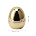 Miniatyrbillede 5 af 5: 60 minutters ægmodel mekanisk timer madlavningsalarm ur manuel timer til køkken Gold