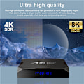Pikkukuva 4 / 7: 4 Gt 64 Gt X96 Max Plus Ultra TV-laatikko Android 11 Amlogic S905X4 2,4 Gt/5 Gt Dual WiFi BT4.0 USB3.0 Tukee AV1 H.265 8K 24fps 4K 60fps HDR Set Top Box EU EU 4GB 64GB