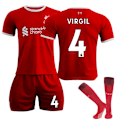 Miniatyrbillede 1 af 2: 23-24 Liverpool Hjemme Børnefodboldtrøje Nr. 4 VIRGIL K 10-11 years