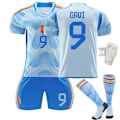 Miniatyrbillede 5 af 10: 22-23 Spanien udebane blå nr. 10 Asensio 9 Gavi 21 Pedri 7 Morata fodbold uniformsæt No. 10 with socks + protective gear #18