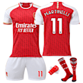 Miniatyrbillede 5 af 11: 23-24 Arsenal hjemme fodboldsæt 7 Saka 8 Odegaard 9 Jesus 11 Martinelli trøje No number + gear with socks M