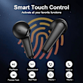 Pikkukuva 3 / 4: Bluetooth-kuulokkeet, Bluetooth 5.1 langattomat kuulokkeet LED-virralla, langattomat kuulokkeet mikrofonilla, iPhonelle Androidille black