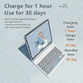 Miniatyrbilde 3 av 4: Etui med tastatur for Ipad 9. 8. 7. generasjon 10,2 tommer 2021 2020 2019 Lilla Purple