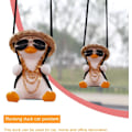 Pikkukuva 5 / 5: Auton lisävarusteet Swing Duck Swinging Duck Auton riipuskoriste Ihana Swinging Duck Auton riipus Siisti lentävä ankka aurinkolaseilla Auton taustapeili White