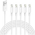 Pikkukuva 7 / 7: 5X Lightning USB -kaapeli Applelle iPhoneen ja iPadiin, 1 m, valkoinen (FQ)