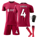 Miniatyrbilde 1 av 11: Liverpool Hjemmedrakt 22-23 Sesong Nr. 11 Salah, Nr. 10 Mané Fotballdrakt Nr. 4 Van Dijk No. 4 with socks + protective gear Children's size 20