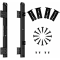 Miniatyrbillede 1 af 5: MINKUROW 355mm tyk stålstolstruktur skuffeskinne bakke skab møbel hardware skinner (355mm, sort)