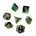 Pikkukuva 1 / 10: 7 kpl/setti Akryyliset Monitahoiset Noppaa TRPG Lautapeleille D4-D20 5 0.04